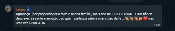 Círio Fluvial 2024em Belém - Sympla sympla.com.br https://www.sympla.com.br › evento › cirio-fluvial-20... Círio Fluvial 2023. 07 out - 2023 • 06:57 > 07 out - 2023 • 12:00. Evento presencial em Porto Bom Jesus, Belém - PA. Ingressos. R$ 0,00. Ingresso unico.